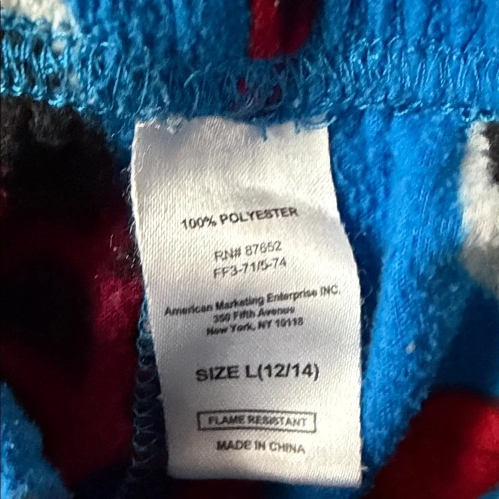 Spider-Man Pajama Set with Red and Blue Design size 12/14